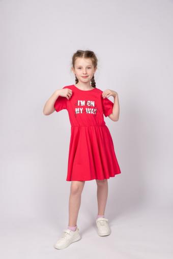 Платье для девочки 81228 (Малиновый) - Ивтекс-Плюс