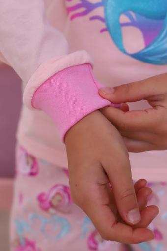 Пижама Русалка длинный рукав детская (Розовый) (Фото 2)