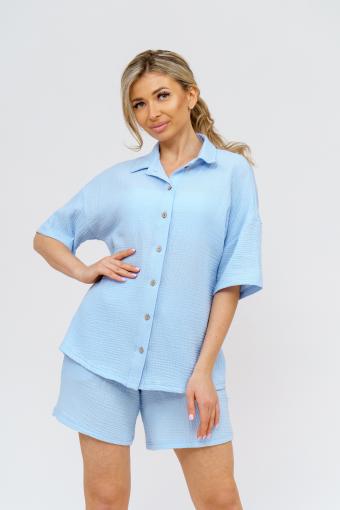Рубашка 36766 (Голубой) - Ивтекс-Плюс