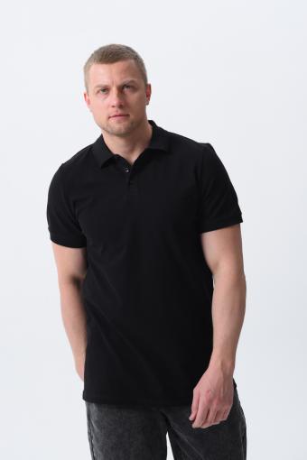 14401 футболка поло мужская (Черный) - Ивтекс-Плюс