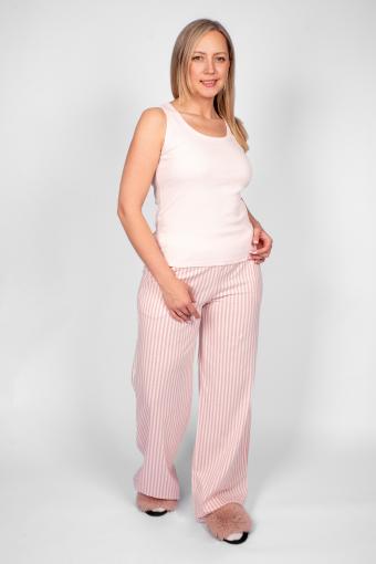 Пижама женская майка_брюки 0935 (Розовая полоска) - Ивтекс-Плюс