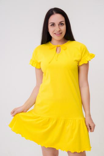 Платье женское из кулирки Чейси 2 желтый - Ивтекс-Плюс
