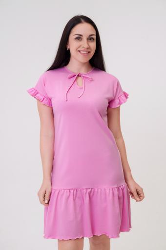Платье женское из кулирки Чейси 2 розовый - Ивтекс-Плюс