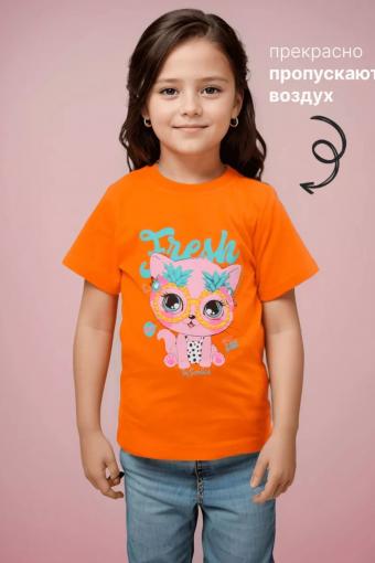 футболка детская с принтом 7447 (Оранжевый) - Ивтекс-Плюс