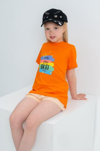 футболка детская с принтом 7448 (Оранжевый) - Ивтекс-Плюс