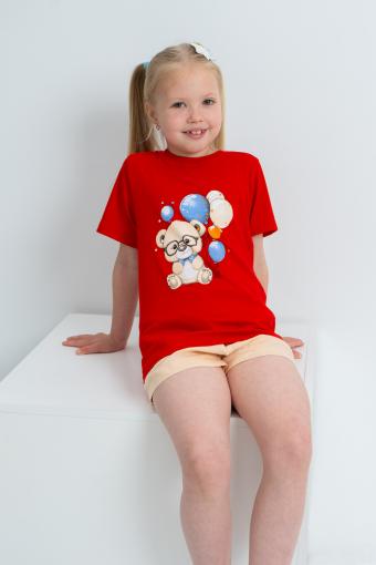 футболка детская с принтом 7448 (Красный) - Ивтекс-Плюс