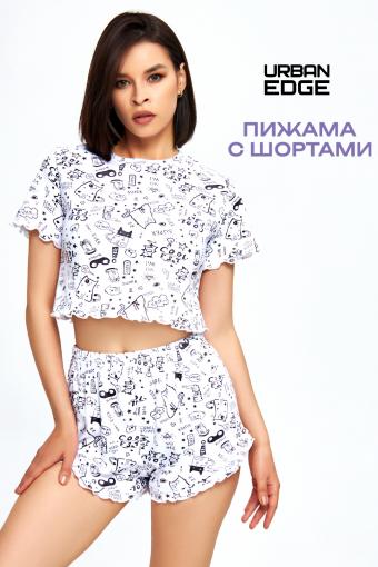 Женская пижама с шортами НП0010 (Белый) - Ивтекс-Плюс