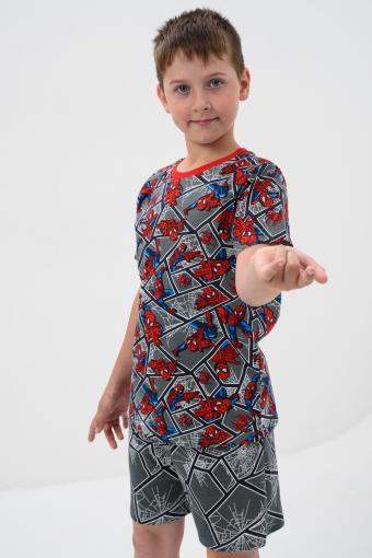 Пижама Кумир детская короткий рукав с шортами (Серый) - Ивтекс-Плюс