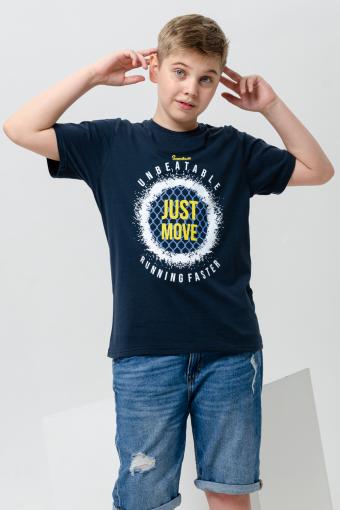 футболка детская с принтом 7446 (Темно-синий) - Ивтекс-Плюс