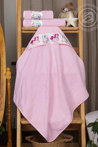 Уголок и полотенце "Мойдодыр" (розовый) (Фото 2)