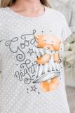 Ночная сорочка из кулирки Сиеста горох на сером, Good night (Фото 5)