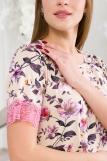 Костюм женский из футболки и брюк из вискозы Лусия персиковый, брусничный (Фото 8)