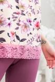 Костюм женский из футболки и брюк из вискозы Лусия персиковый, брусничный (Фото 9)