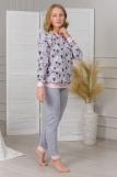 Пижама женская из джемпера и брюк из кулирки Олененок нежно-розовый (Фото 1)