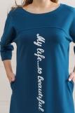 Платье женское из футера My life синий (Фото 5)