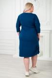 Платье женское из футера My life синий макси (Фото 4)