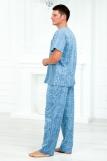 Пижама мужская из футболки с коротким рукавом и брюк из кулирки Макс березка (Фото 4)