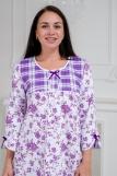 Ночная сорочка женская из футера Эмма фиолетовый (Фото 5)