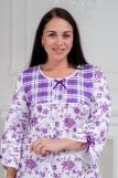 Ночная сорочка женская из футера Эмма фиолетовый (Фото 6)