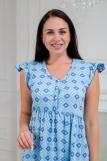 Ночная сорочка из кулирки Анита голубой ромб (Фото 4)