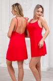 Ночная сорочка из вискозы с кружевом Жаклин 2 красный (Фото 1)