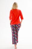 Пижама из джемпера и брюк из кулирки Жасмин красная роза (Фото 4)