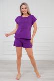 Пижама из кулирки женская Ника фиолетовый (Фото 4)
