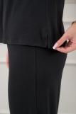 Костюм женский из футболки и брюк из вискозы коллекция "Лотос" черный (Фото 9)