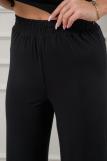Костюм женский из футболки и брюк из вискозы коллекция "Лотос" черный (Фото 10)