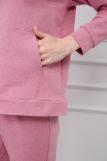 Костюм женский из футера Линда розовый меланж (Фото 7)