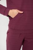 Костюм женский из худи и брюк из футера Кроссфит-2 брусника (Фото 7)