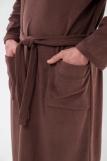 Халат мужской из махры Ренат темно-коричневый (Фото 6)