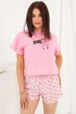 Пижама Вхламиngo (футболка_шорты) (Розовый) (Фото 3)