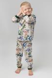 Спецтехника детская пижама теплая (Бежевый) (Фото 2)