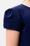 M124 футболка для девочки (Темно-синий) (Фото 3)