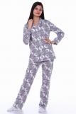 Пижама-костюм для девочки арт. ПД-006 (Кошки серые) (Фото 1)
