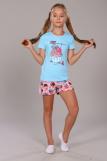 Пижама для девочки Кексы арт. ПД-009-027 (Светло-бирюзовый) (Фото 1)