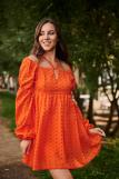 Платье 7337 (Оранжевый) (Фото 1)