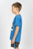 Комплект для мальчика 4293 (футболка _ шорты) (Джинс/т.синий) (Фото 2)