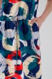 Платье женское из кулирки Лана круги макси (Фото 6)