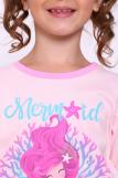 Пижама Русалка длинный рукав детская (Розовый) (Фото 3)