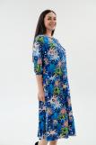 Платье женское из кулирки Софи синий салют (Фото 4)