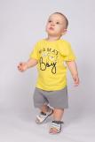 Комплект для мальчика (футболка_шорты) 42107 (М) (Желтый/серый) (Фото 3)