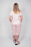 Пижама женская (футболка_капри) 0937 (Розовая полоска) (Фото 3)