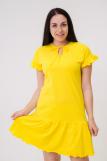 Платье женское из кулирки Чейси 2 желтый (Фото 1)