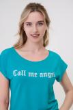 Футболка женская из вискозы Лирика изумруд Call me angel (Фото 2)