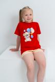 футболка детская с принтом 7448 (Красный) (Фото 1)