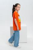 футболка детская с принтом 7449 (Оранжевый) (Фото 3)