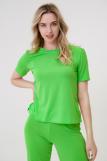 Костюм женский из футболки и брюк из вискозы Леопард неон зеленый (Фото 3)