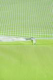 Пододеяльник трикотажный на молнии Клетка (зеленый) (Фото 2)